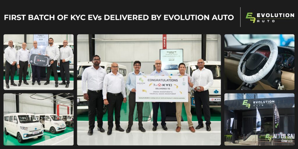 Evolution Auto Delivers First Fleet of KYC Electric Vans to Sri Lankan Customers, Pioneering the Future of Sustainable Business Mobility